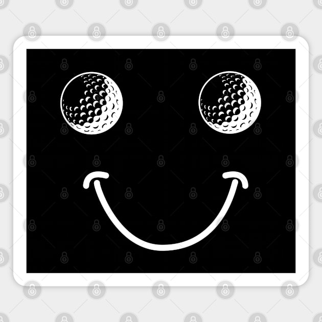 Golfer - Golf Happy Face Magnet by Kudostees